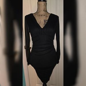 Sweet Storm Black Gothic / Fitted Dress Sheer Sleeves